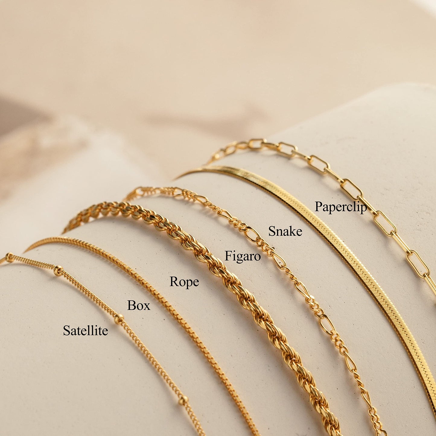 DEARMAY Gold Bracelets for Women 14K Real Gold Plated Jewelry Sets Stack Trendy Dainty Stackable Paperclip Rope Snake Box Figaro Chain Bracelets Pack Costume Fashion Filled Gifts for Womens